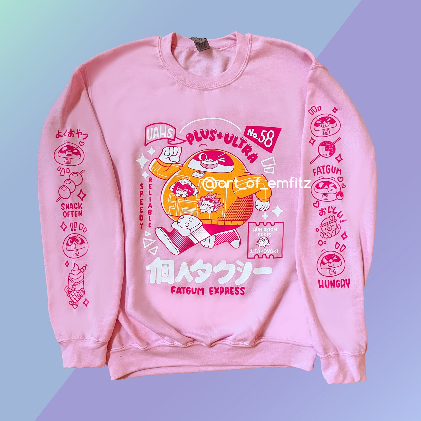 Pink Taxi Crewneck Sweater