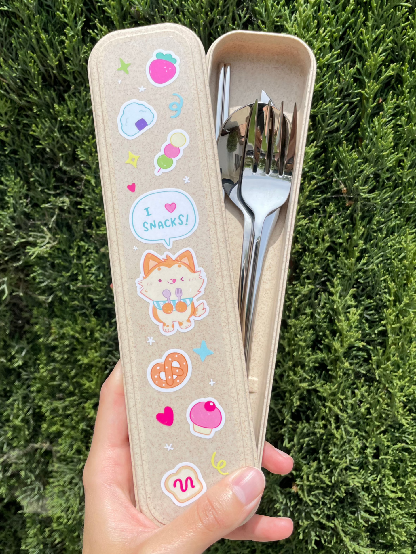 I Love Snacks Travel Utensil Set