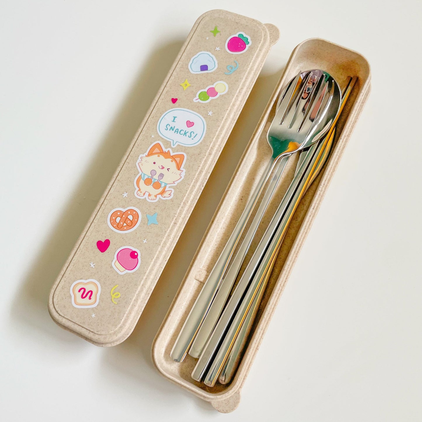 I Love Snacks Travel Utensil Set