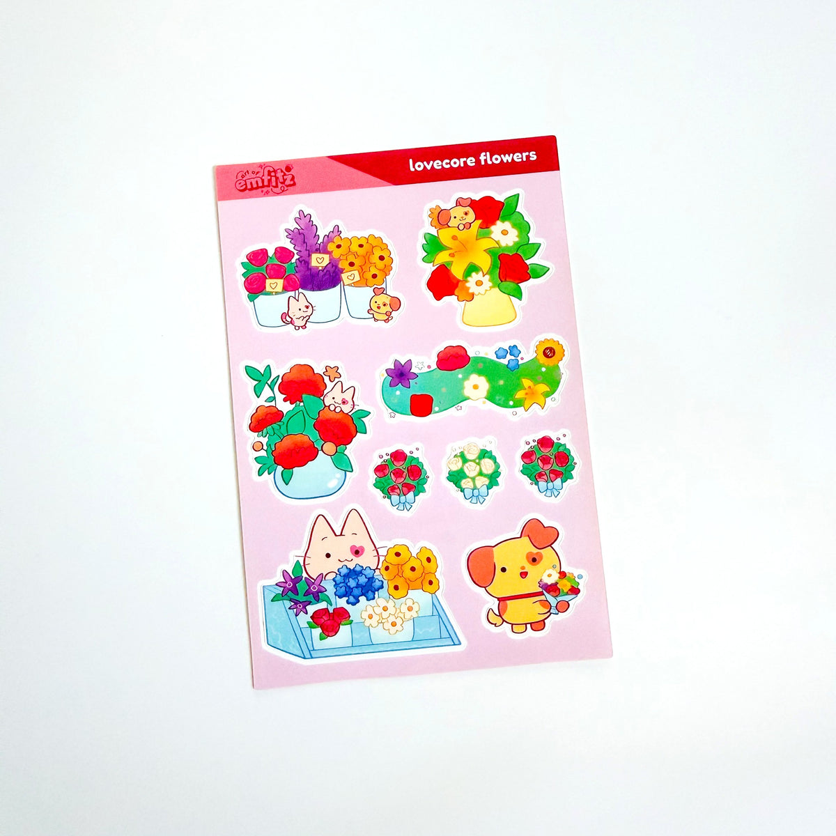 Lovecore Flowers Sticker Sheet