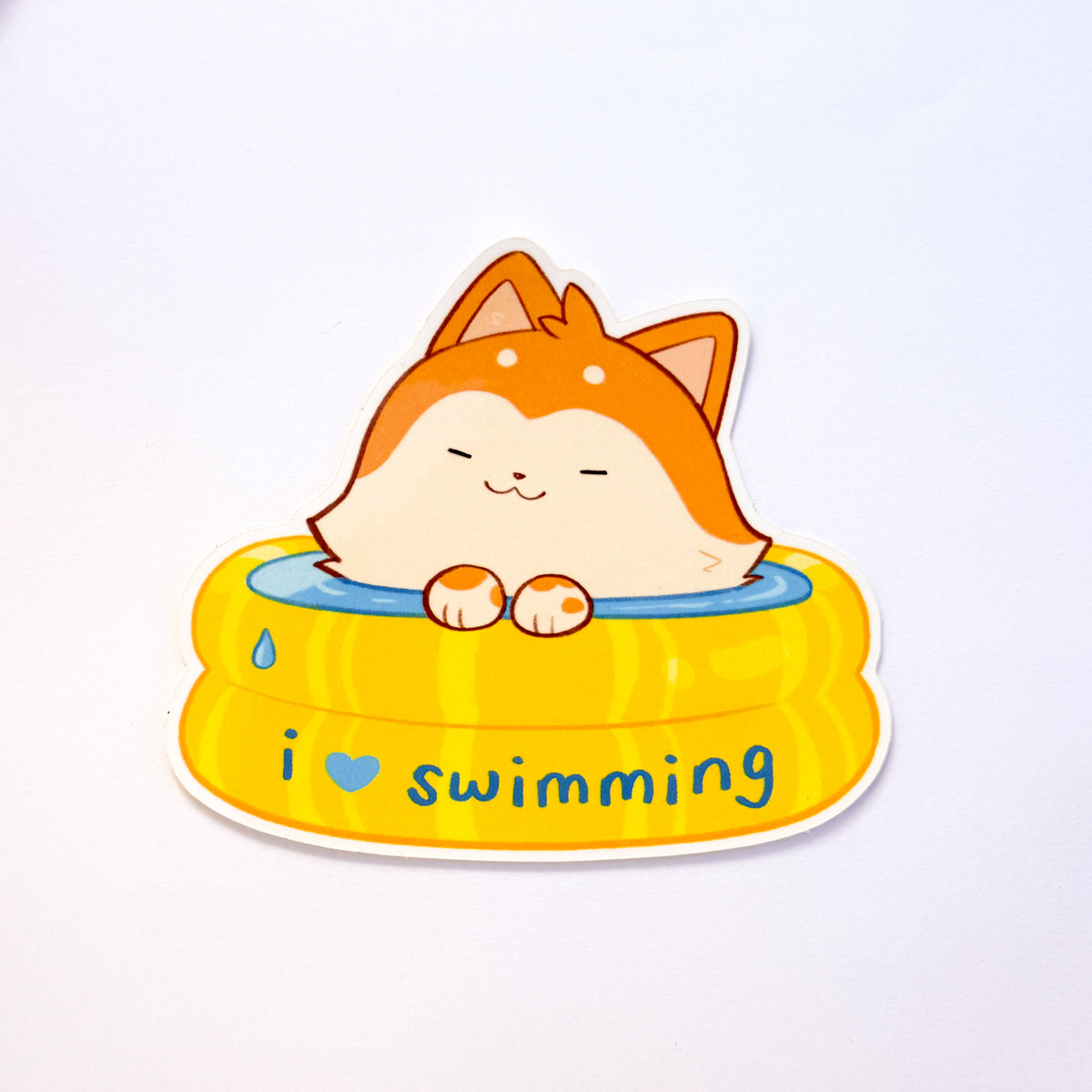 I Love Swimming Sticker