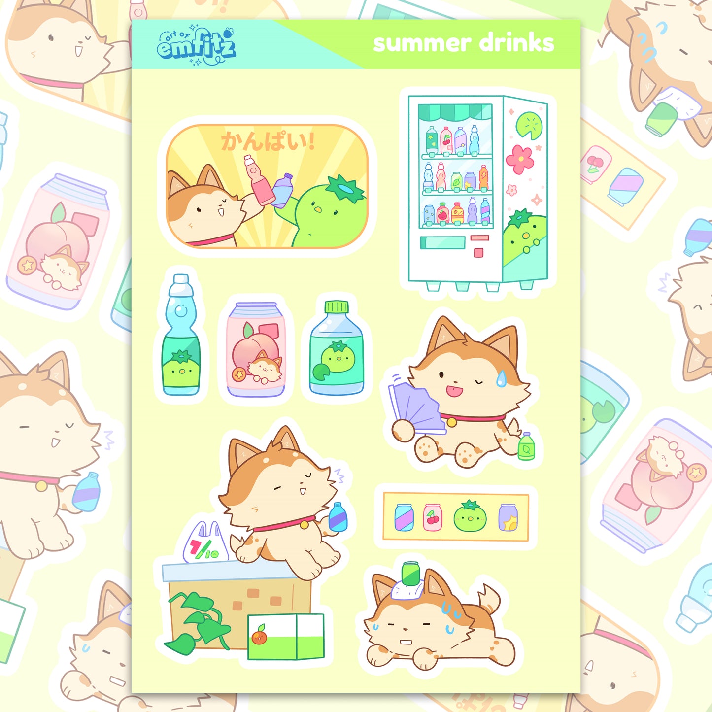 Summer Soda Sticker Sheet