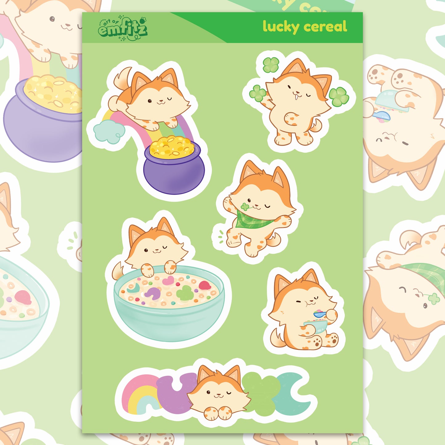 Lucky Cereal Vinyl Sticker Sheet