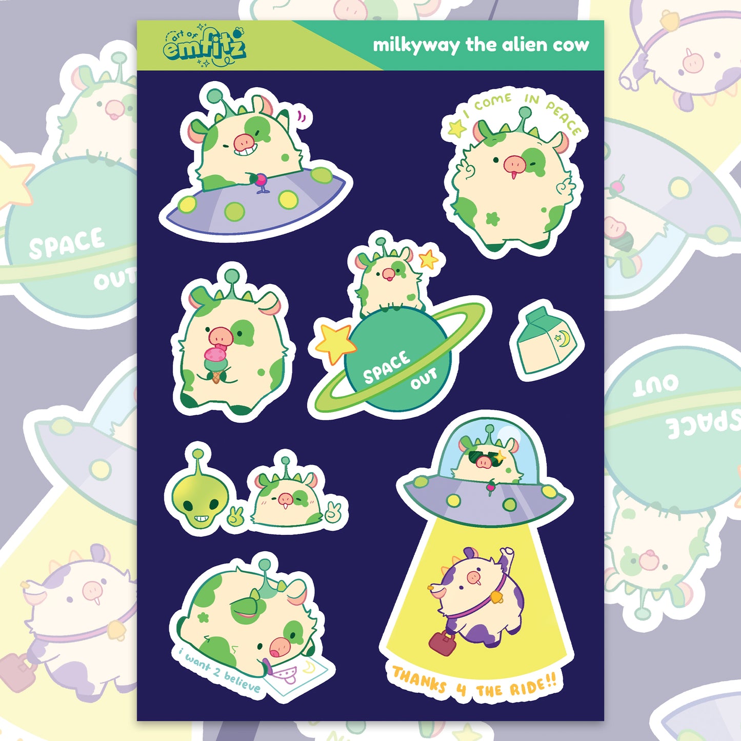 Milkyway Alien Sticker Sheet