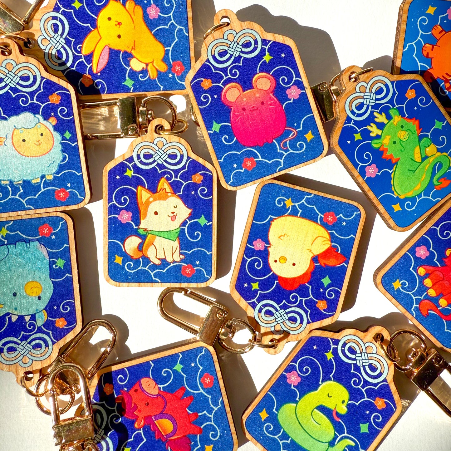 Zodiac Wooden Keychains