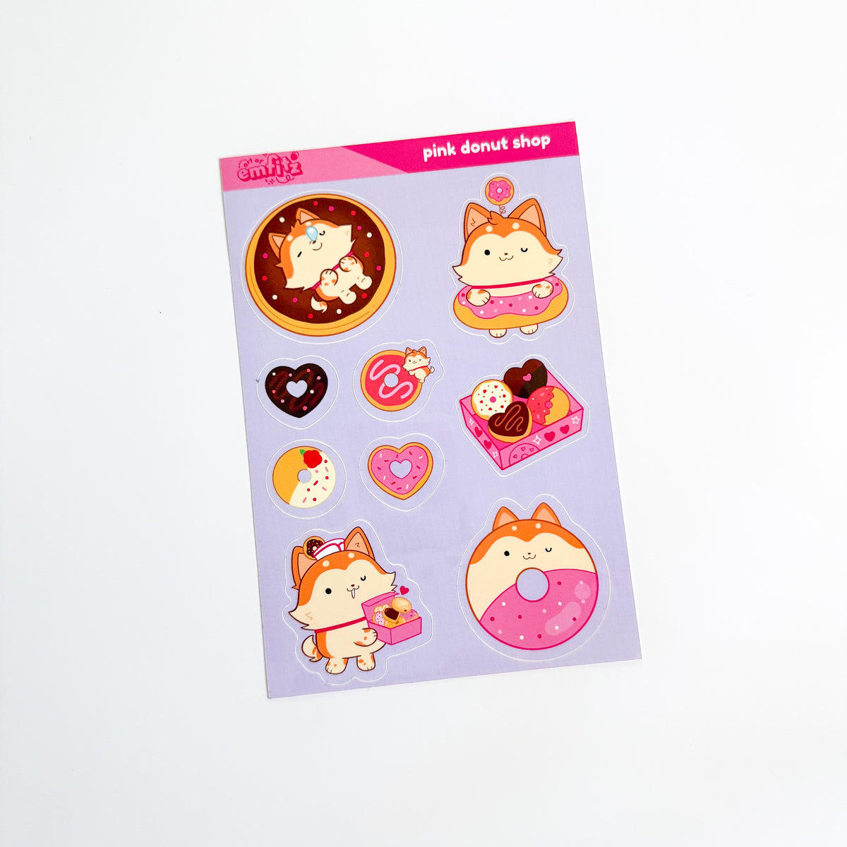 Pink Donuts Sticker Sheet