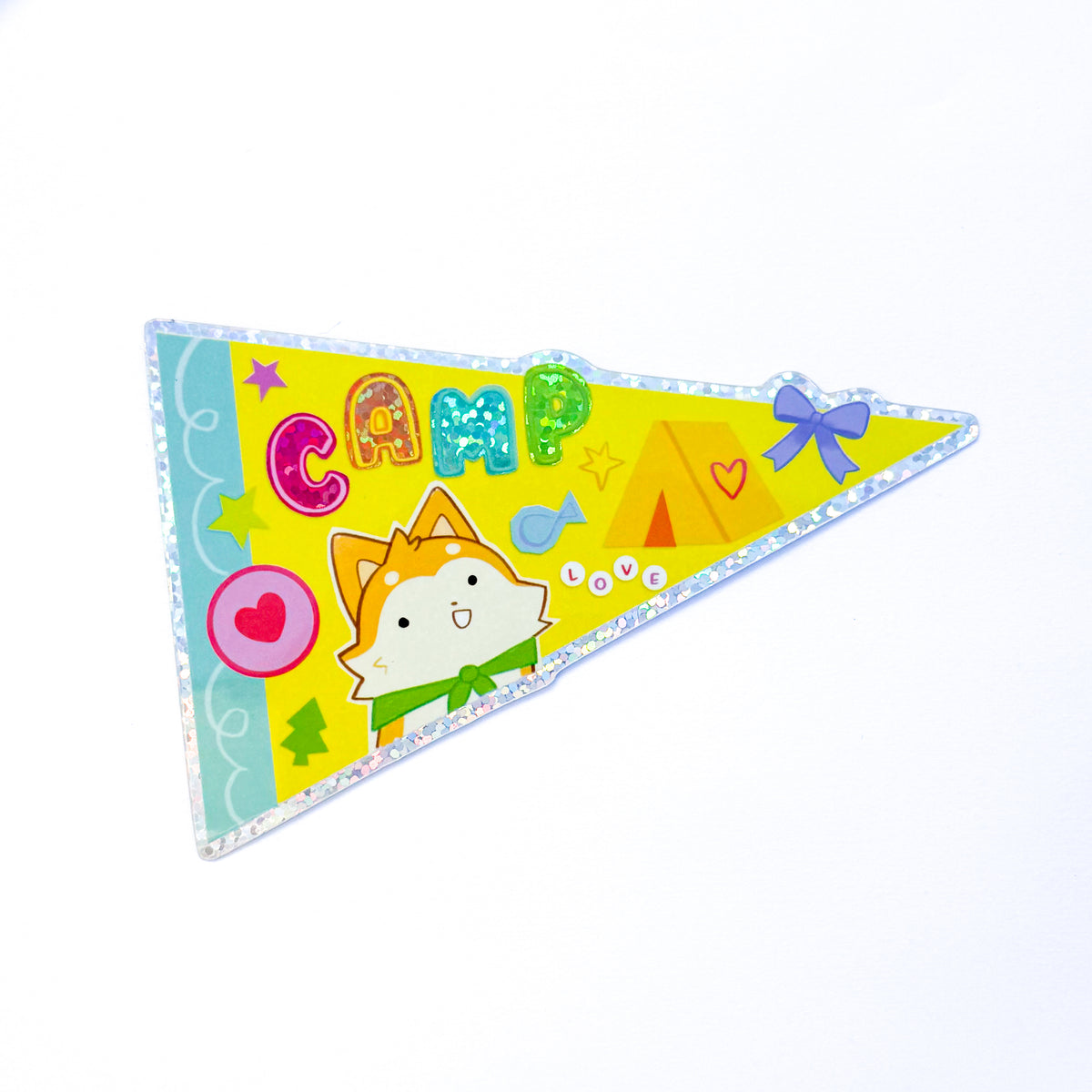 Camp Flag Glitter Sticker