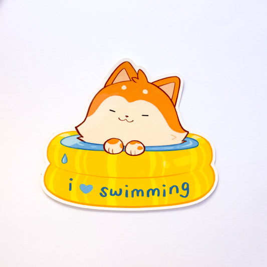I Love Swimming Sticker