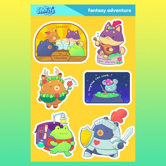 Fantasy Adventure Sticker Sheet