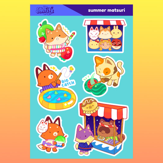 Summer Matsuri Sticker Sheet