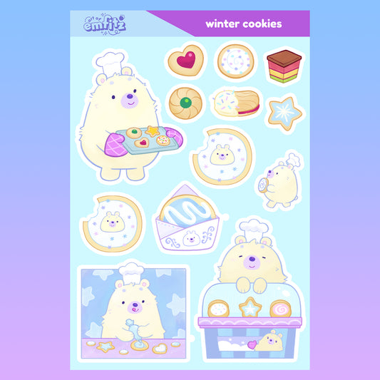 Winter Sugar Cookies Sticker Sheet