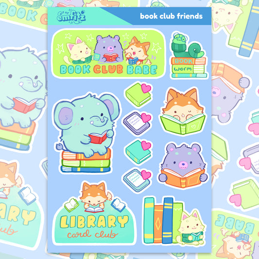 Book Club Friends Sticker Sheet