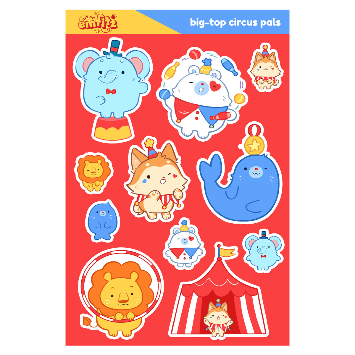 Circus Pals Sticker Sheet