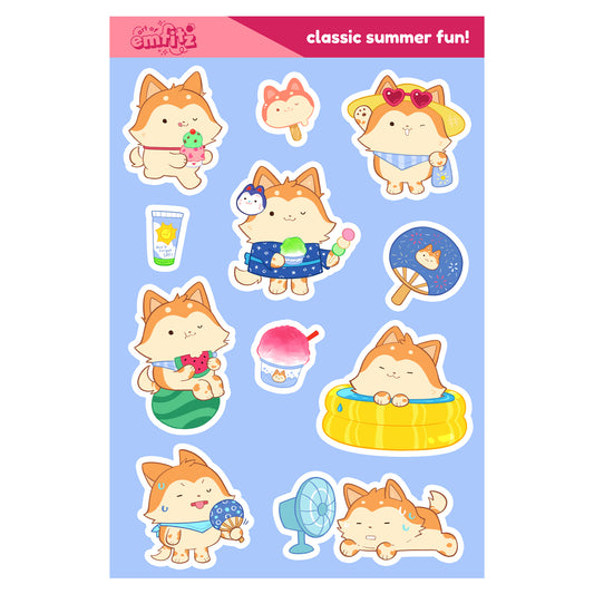 Classic Summer Fun Sticker Sheet