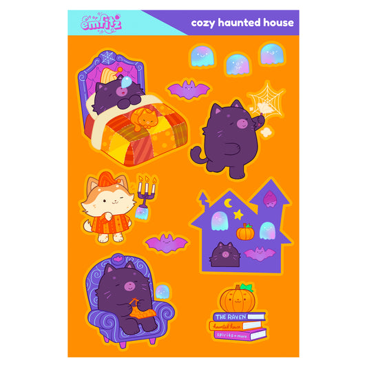 Cozy Haunted House Sticker Sheet