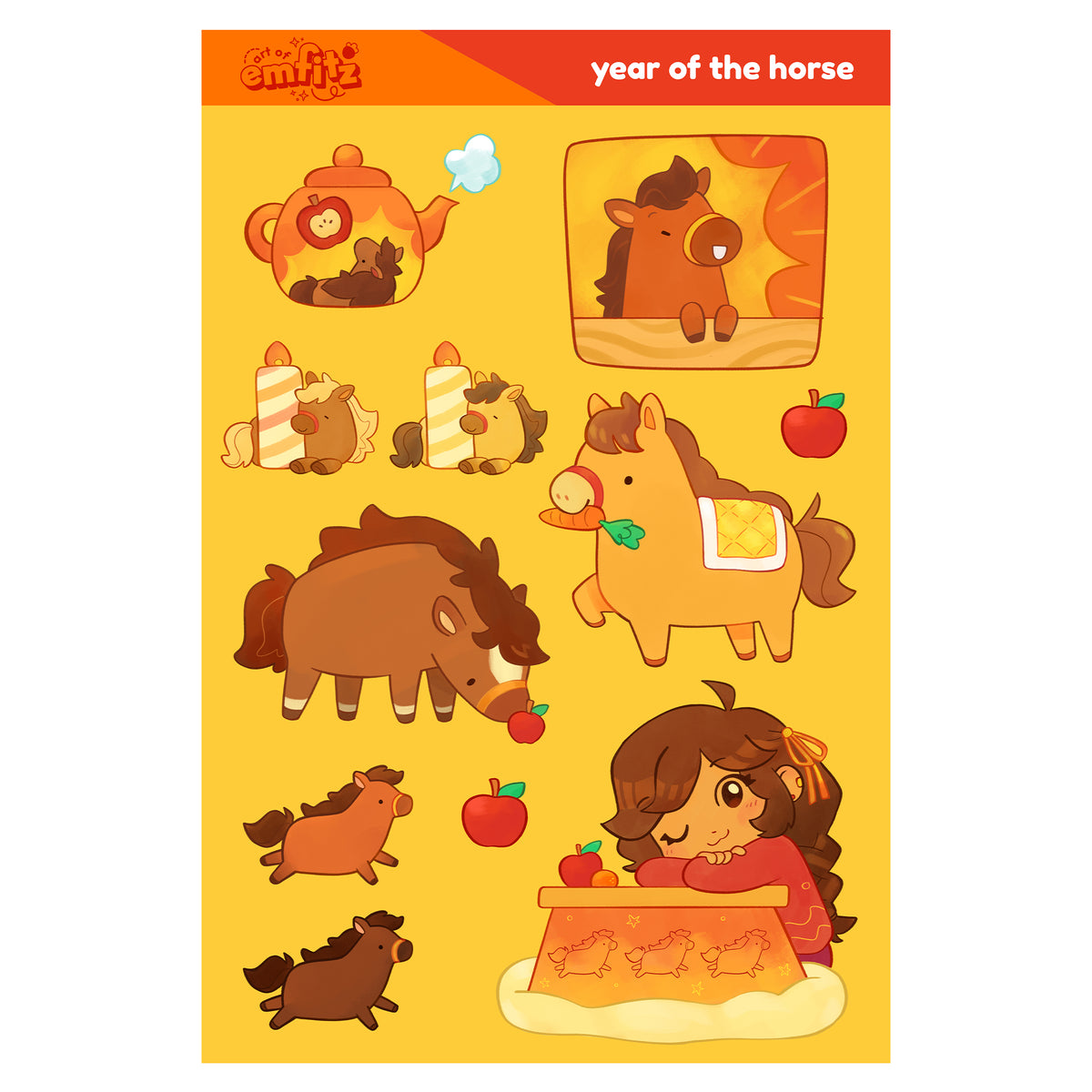 Year of the Horse Sticker Sheet