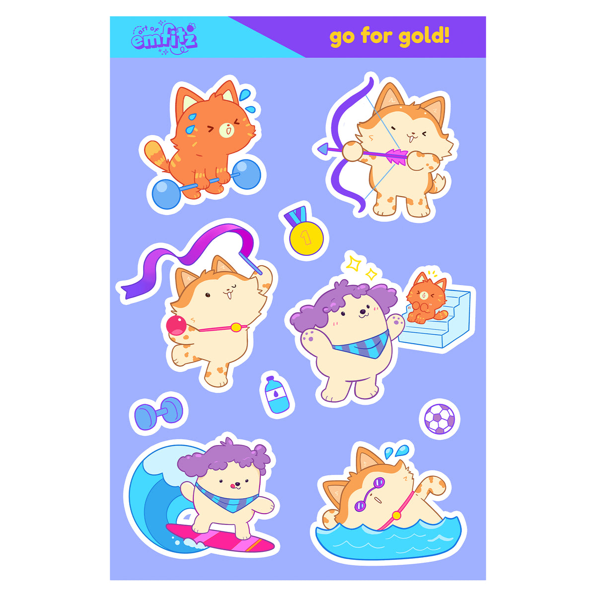 Go for Gold Sticker Sheet